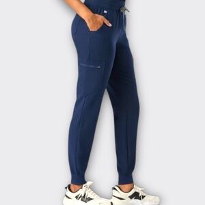 FIGS Women Scrub Pants | Zamora Jogger Navy Blue S Petite Nurse Workwear Medical